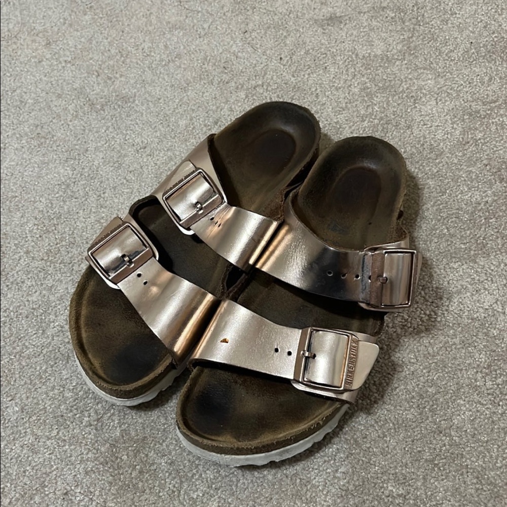 Rose gold Birkenstocks